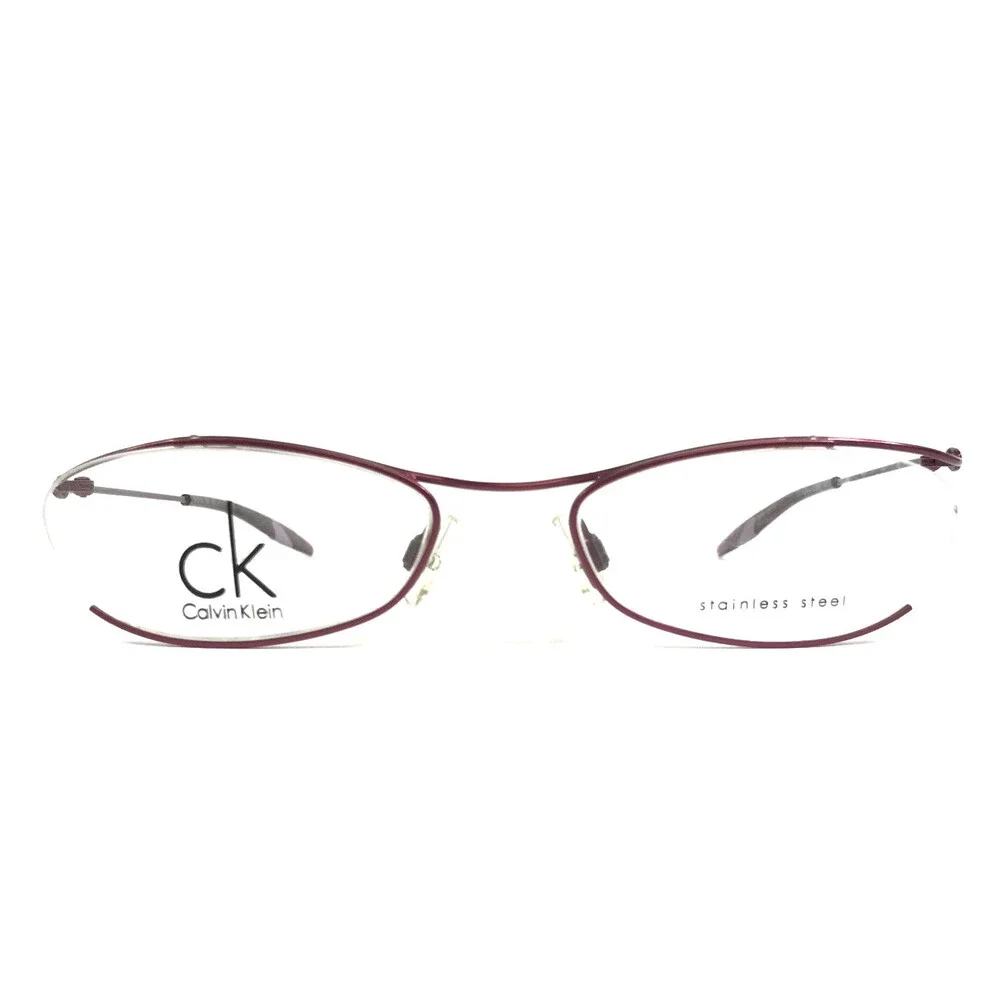 Calvin Klein Eyeglasses Frames ck5304 664 Burgundy Red Semi Rimmed 51-18-130
